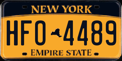 NY license plate HFO4489