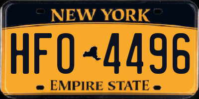 NY license plate HFO4496