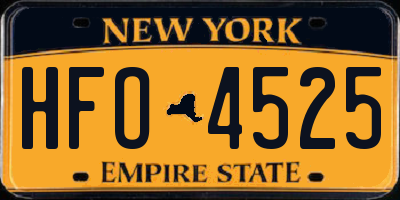 NY license plate HFO4525