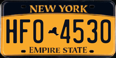 NY license plate HFO4530