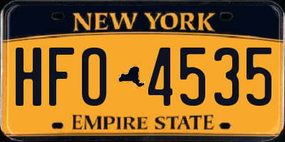 NY license plate HFO4535