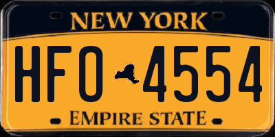 NY license plate HFO4554