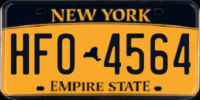 NY license plate HFO4564