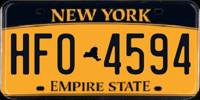 NY license plate HFO4594