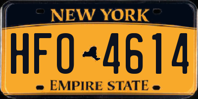 NY license plate HFO4614