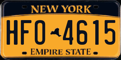 NY license plate HFO4615