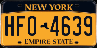 NY license plate HFO4639