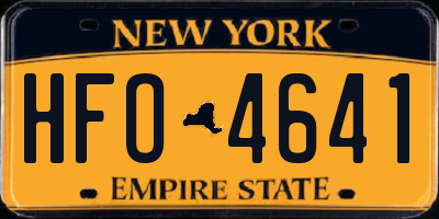 NY license plate HFO4641