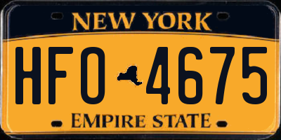 NY license plate HFO4675