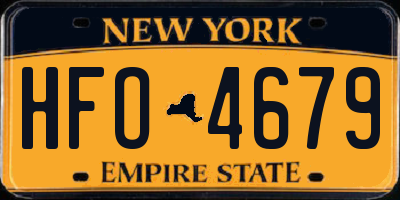 NY license plate HFO4679