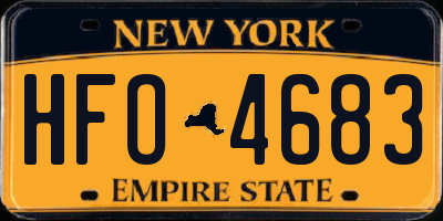 NY license plate HFO4683