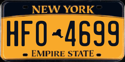 NY license plate HFO4699