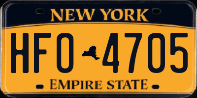 NY license plate HFO4705