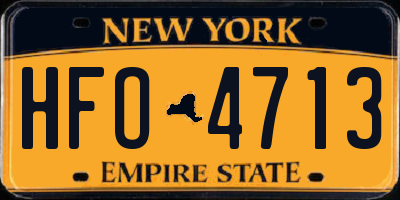NY license plate HFO4713
