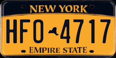 NY license plate HFO4717