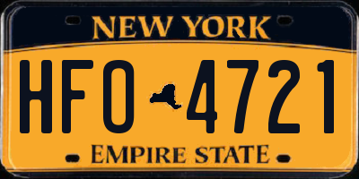 NY license plate HFO4721
