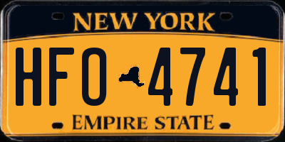 NY license plate HFO4741