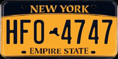 NY license plate HFO4747