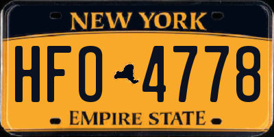NY license plate HFO4778