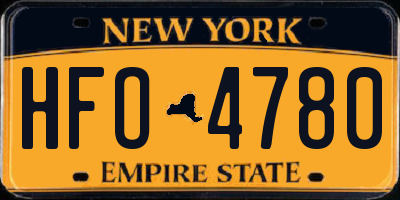 NY license plate HFO4780