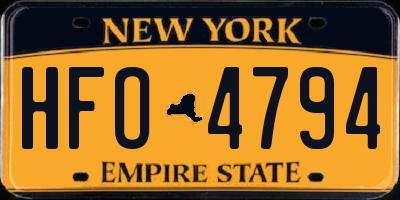 NY license plate HFO4794