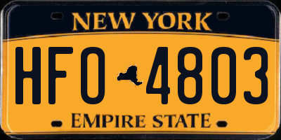 NY license plate HFO4803