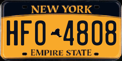 NY license plate HFO4808