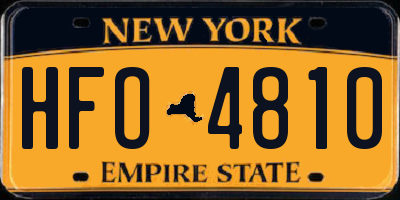 NY license plate HFO4810