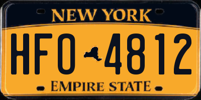 NY license plate HFO4812
