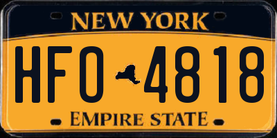 NY license plate HFO4818