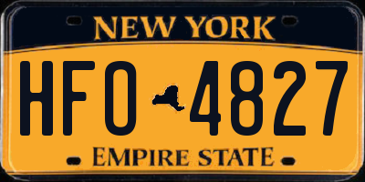 NY license plate HFO4827
