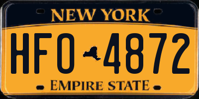 NY license plate HFO4872