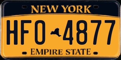 NY license plate HFO4877