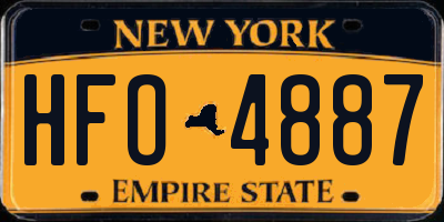 NY license plate HFO4887