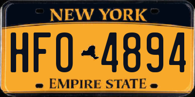 NY license plate HFO4894