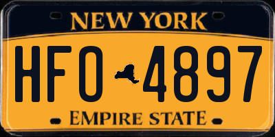 NY license plate HFO4897