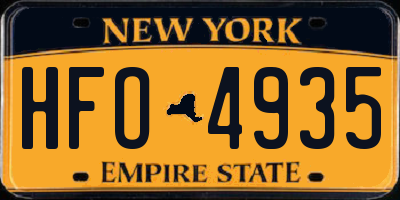 NY license plate HFO4935