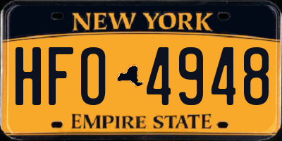 NY license plate HFO4948