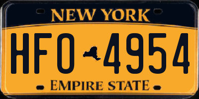 NY license plate HFO4954