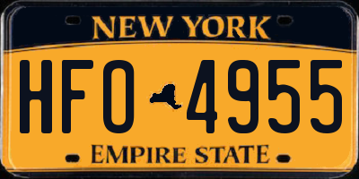 NY license plate HFO4955