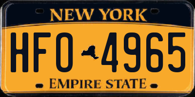 NY license plate HFO4965