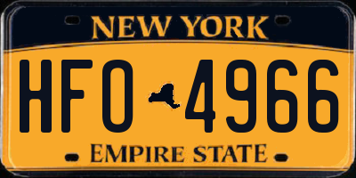 NY license plate HFO4966