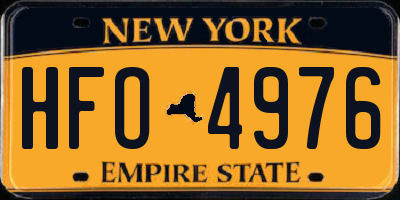 NY license plate HFO4976