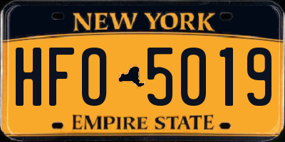 NY license plate HFO5019