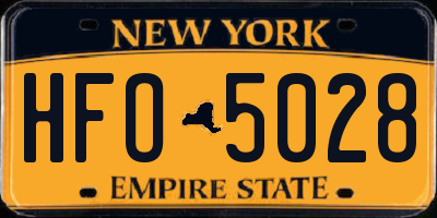 NY license plate HFO5028