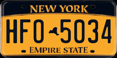 NY license plate HFO5034