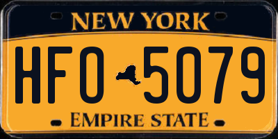 NY license plate HFO5079