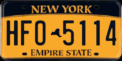 NY license plate HFO5114