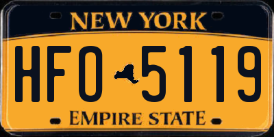 NY license plate HFO5119