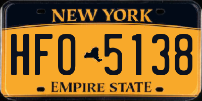 NY license plate HFO5138